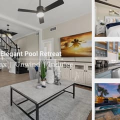 Elegant Pool Retreat w/ Firepit