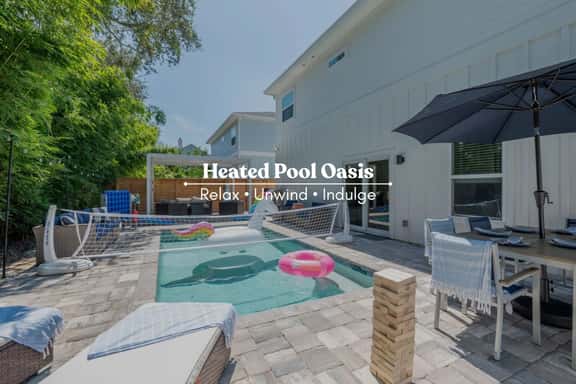 Heated Pool Oasis | Arcade + Games | Walk to Beach - Image 1