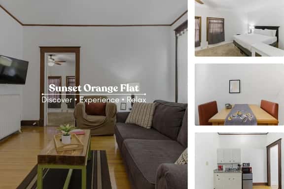 Sunset Orange Flat | City Vibe - Image 1