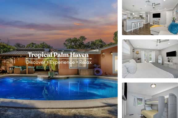 Tropical Palm Haven w/ Pool & Firepit - Image 1