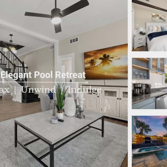 Elegant Pool Retreat w/ Firepit - Image 1