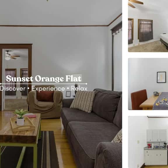 Sunset Orange Flat | City Vibe - Image 1