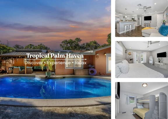 Tropical Palm Haven w/ Pool & Firepit - Image 1